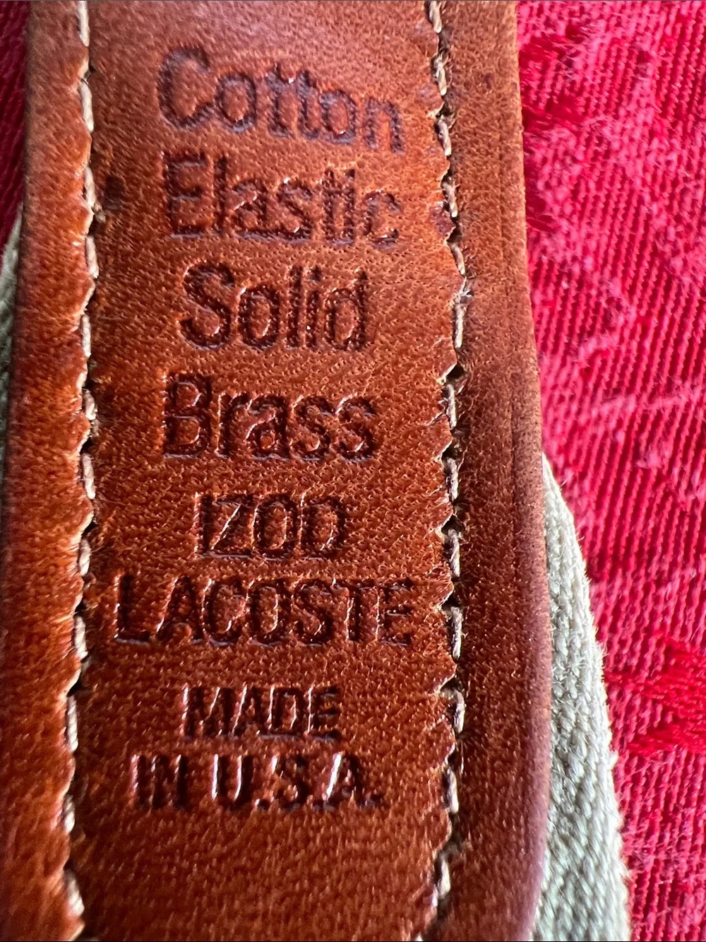 Lacoste vintage belt